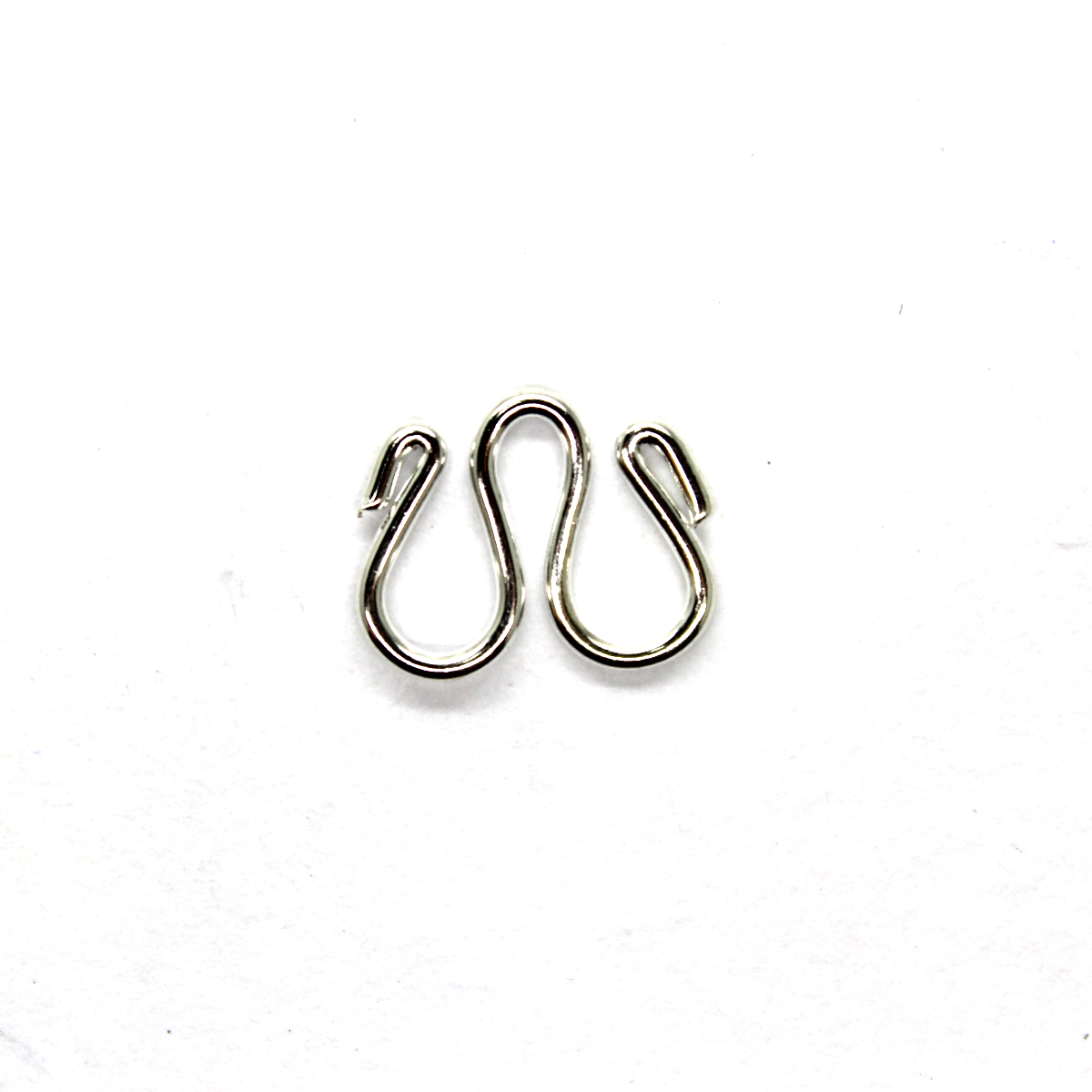 Clasp Double S Hooks Alloy Silver 13mm x 9mm hole Sold Per