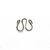 Clasp, Double S Hooks, Alloy, Silver, 13mm x 9mm, hole  Sold Per pkg of 10