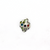 Clasp, Assorted Rhinestone Magnetic Clasp, Alloy, Silver, 14mm x 9mm,  Sold Per pkg of 1