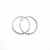 Earring Hoop with 9 Loops, Bright Silver, Alloy, 46mm x 40mm x 2mm, Sold Per pkg of 3 pairs