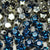 Chaton Montees, SS-14, Alloy, Blue Zircon, 4mm x 4mm, Sold per pkg of 60
