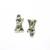 Charms, Dalmation Heart Dog, Silver, Alloy, 18mm X 10mm, Sold Per pkg of 8