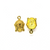 Pendants, Head of Buddha, Gold, Alloy, 22mm X 15mm, Sold Per pkg of 6