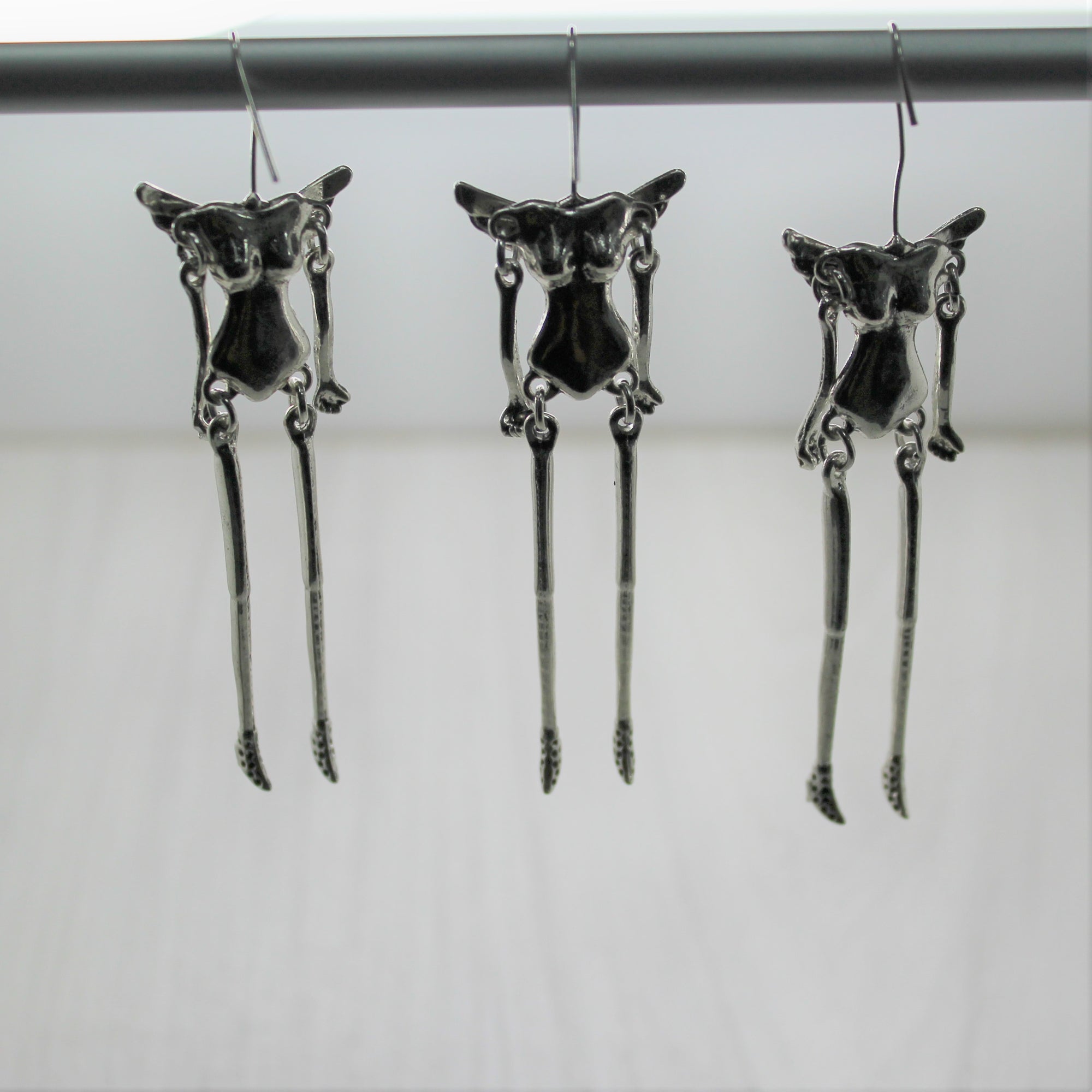Pendants, Headless Winged Lady, Silver Alloy, 76mm X 26mm X 5.5mm, Sold Per pkg of 1