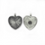 Pendants, Heart Bezel Pendant, Silver, Alloy, 33mm x 28mm, Sold Per pkg of 2
