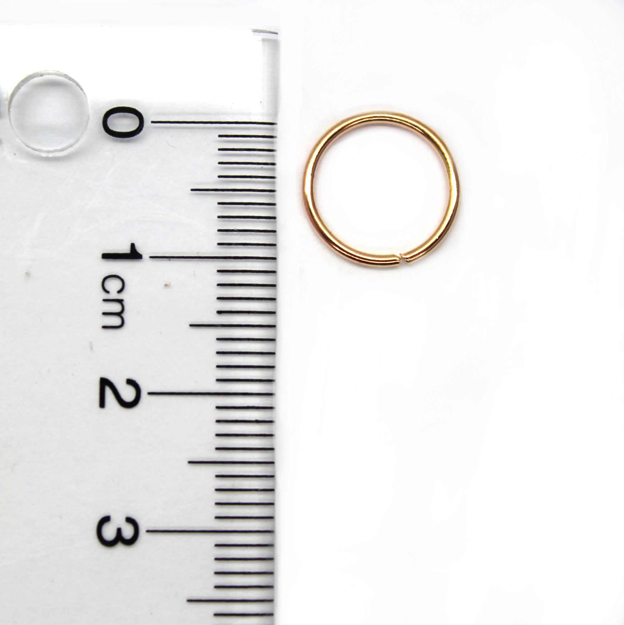 Jump Rings, Light Gold, Alloy, Round, 12mm, 18 Gauge, Sold Per Pkg 40pcs