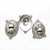 Charms, Praying Hands Centerpiece, Bright Silver, Alloy, 28mm x 18mm, Sold Per pkg 4