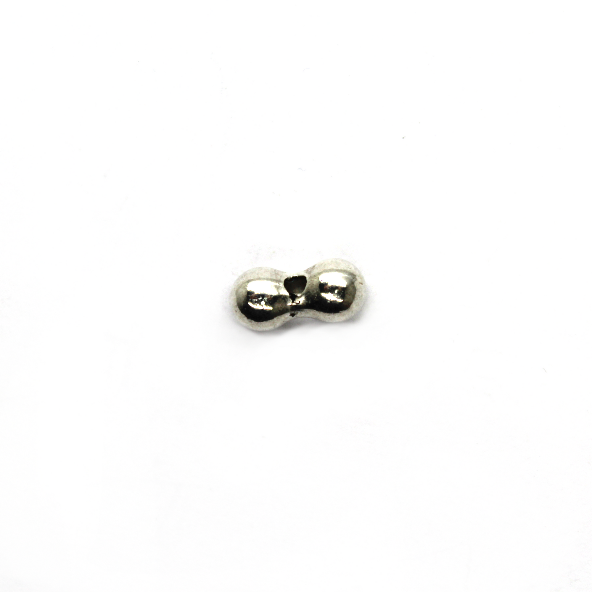 Spacer, Curvy, Silver, Alloy, Round, 9mm x 4mm, Sold Per pkg of 19