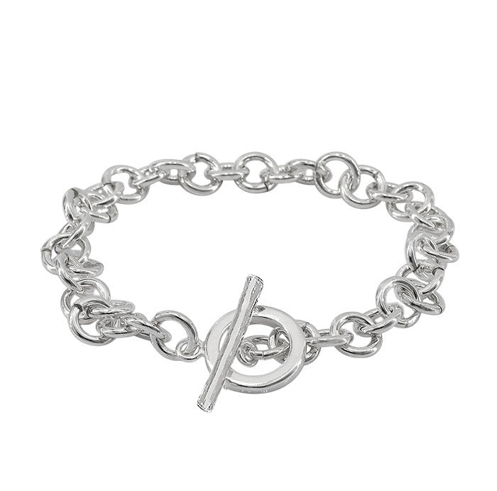 Round Loop Bracelet, Sterling Silver, 8mm x 1mm Round Loop, 7.5″ length - 1 Pc