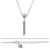 Necklace, Tassel & 10 Ball Bead, Sterling Silver with Rhodium, 14" + 2" Extension - 1pc