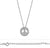 Necklace, Peace Sign, Sterling Silver with Rhodium, 16" + 2" Extension - 1pc