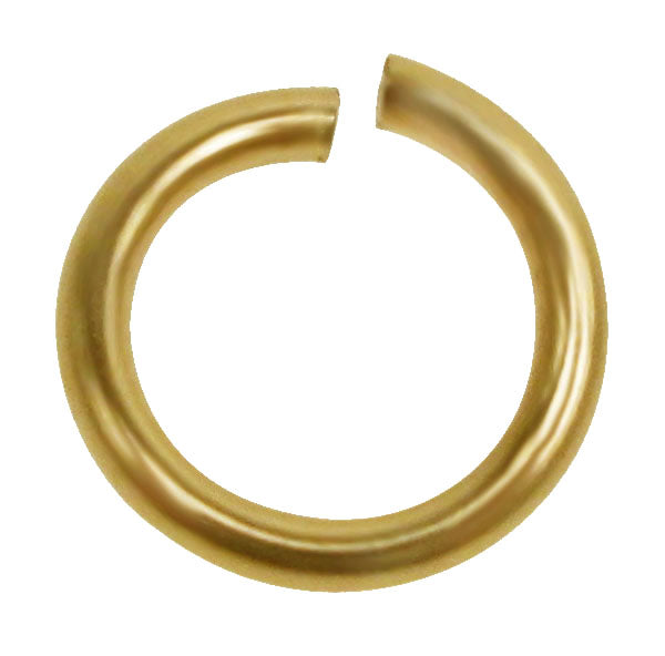Jump Rings, Open, 14K Gold Filled, 6mm x 1mm, Sold Per pkg of 2