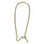 Earring, 14K Gold Filled, Kidney Shape Ear Wire, 35mm x 12mm, 1 pair