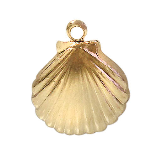 Charm, Sea Shell, 14K Gold Filled, 11mm L x 11mm W, Sold Per pkg of 1