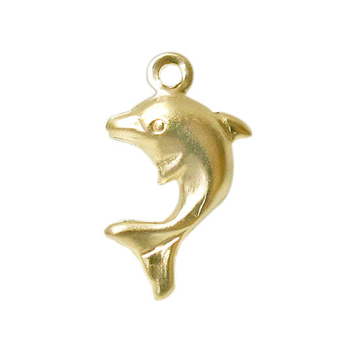 Charm, Dolphin , 14K Gold Filled, 11mm L x 8mm W, Sold Per pkg of 1
