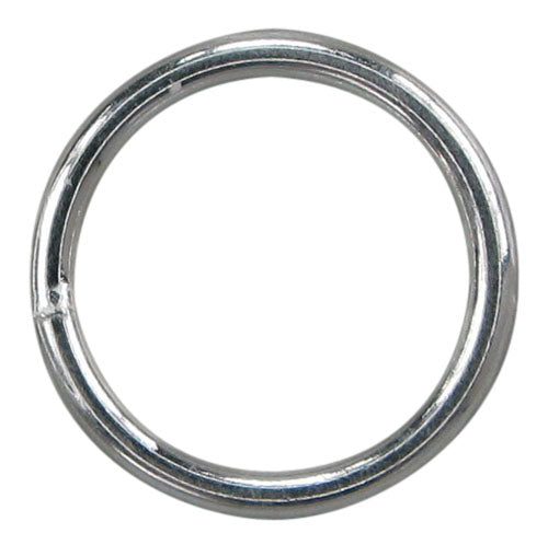 Jump Rings, Closed, Sterling Silver, 6mm, 18 Gauge, Sold Per pkg of 4