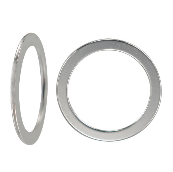 Jump Rings, Closed, Sterling Silver, 0.8 X 10mm , 2pc