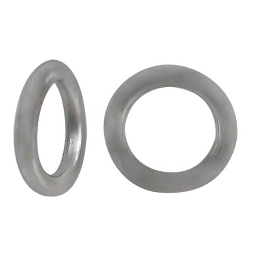 Jump Rings, Closed, Rhodium plated on Sterling Silver, 5mm, 18Ga, Sold Per pkg of 2