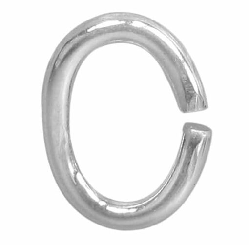 Jump Rings, Oval, Sterling Silver, Available in Multiple Sizes
