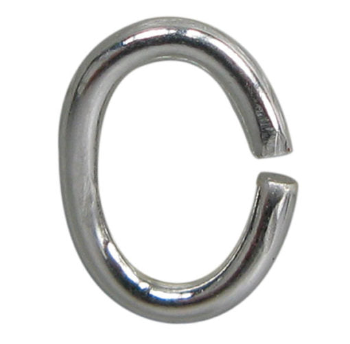 Jump Rings, Oval, Sterling Silver, 6mm, 22 Gauge, 5 pcs