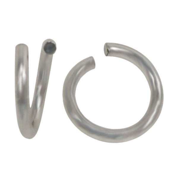 Jump Rings, Rhodium Plated on Sterling Silver, Available in Multiple Sizes