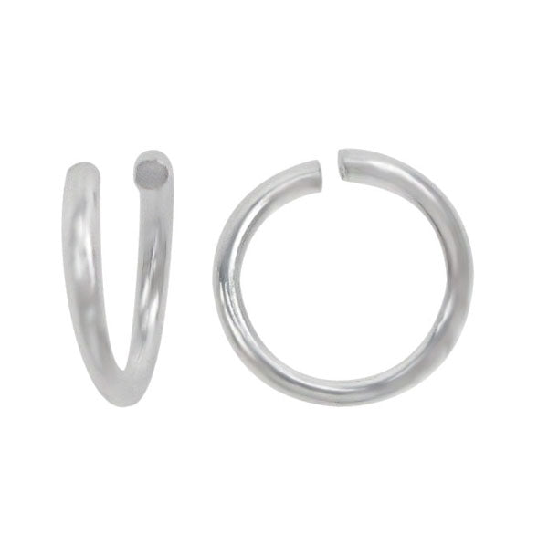 Jump Rings, Sterling Silver Plated, 7mm, 20 Gauge, 45 pcs per bag