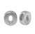 Bead, Alphabet Beads, Rhodium Plated on Sterling Silver, 8mm L x 6mm W x 3mm T