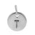 Charm, Alphabet Tag, Sterling Silver with Rhodium, 9mm, 1 pc