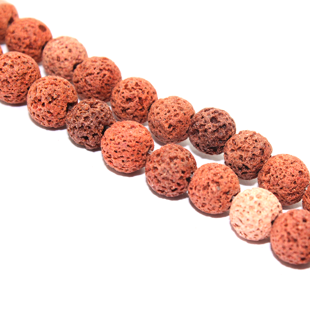 Light Brown Lava Stone, Semi-Precious Stone, 8mm, 45 pcs per strand