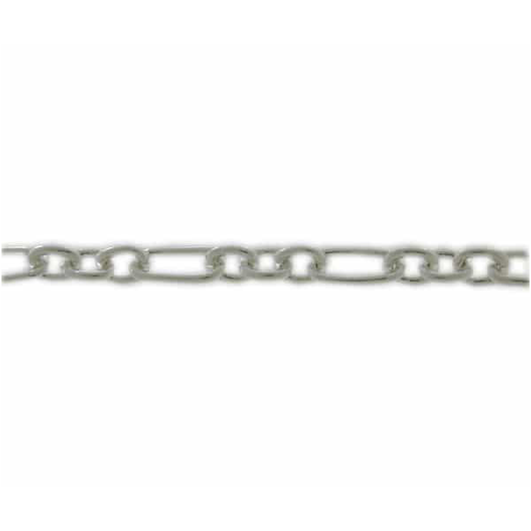 Chain, Rectangular & Oval Link Chain, Sterling Silver - Sold per Inch