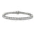 Tennis Bracelet, Sterling Silver with Rhodium, Round Cubic Zirconia, 3, 4, or 5mm W, 7.5" L - 1 Pc