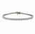 Round Dotted Tennis Bracelet, Sterling Silver with Rhodium, Round Cubic Zirconia, 3mm W, 7.5" L - 1 Pc