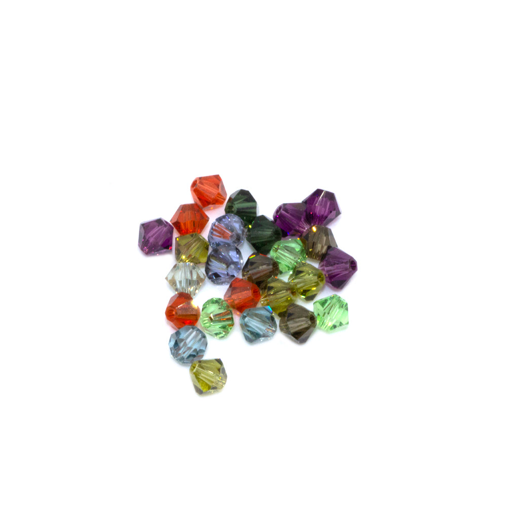 Swarovski Crystal Beads, Xilion Bicone (5328), 4mm, 25 pcs per bag, Available in 52 Colours
