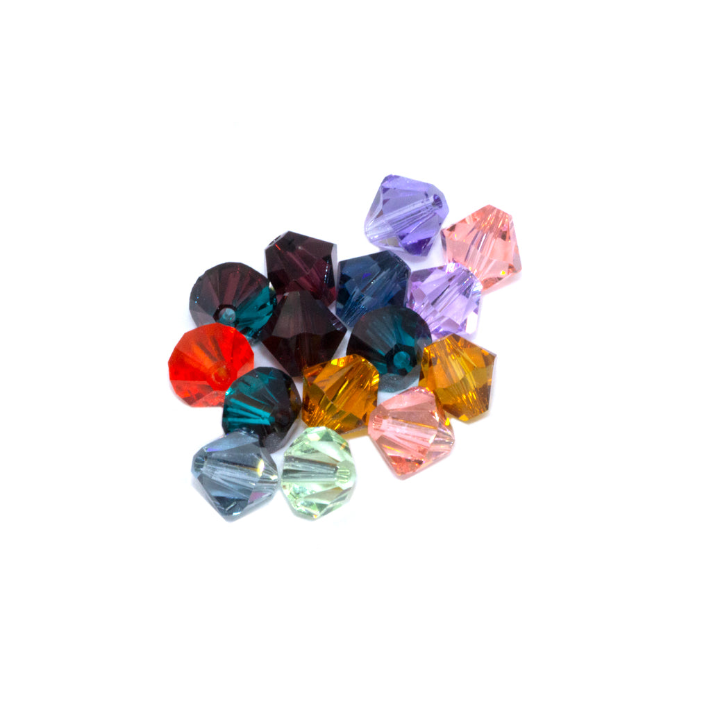 Swarovski Crystal Beads, Xilion Bicone (5328), 6mm, 15 pcs per bag, Available in 53 Colours