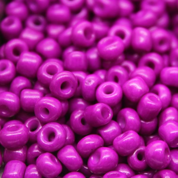 Seed Bead Bulk Bags - 8/0 Dark Fuchsia Opaque - 449g/13,000pcs