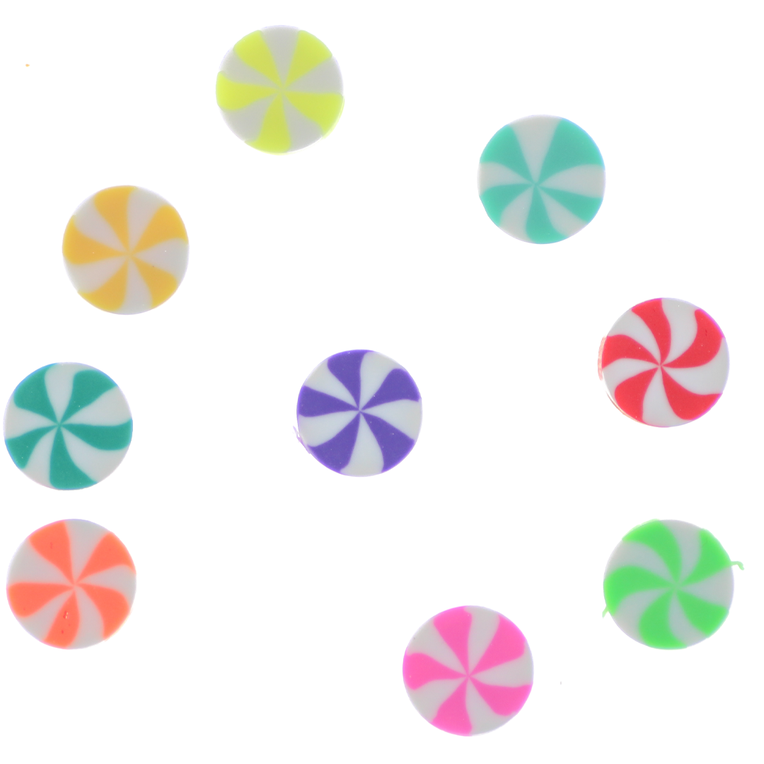 Polymer Clay Beads, Approx 8-10mm, Available in Multiple Styles