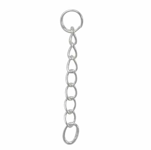Plain Chain Extender, Sterling Silver, 1 inch - 1pc