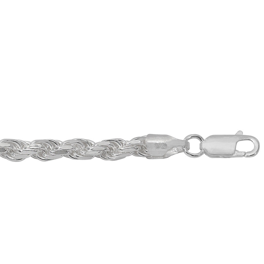 Chain, Twisted Rope, Sterling Silver, Available in Multiple Sizes, 1 pc