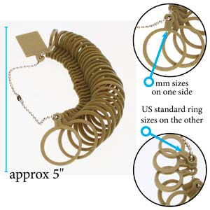 Finger Ring Sizer, Plastic, 1 Set