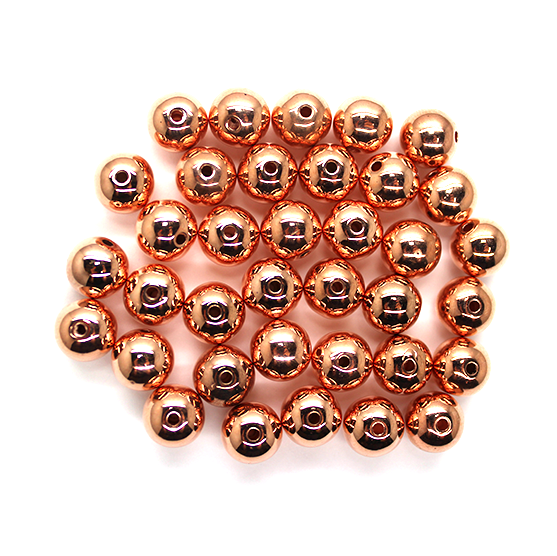 High Quality Plastic Beads, Rose Gold, Available in Multiple Sizes