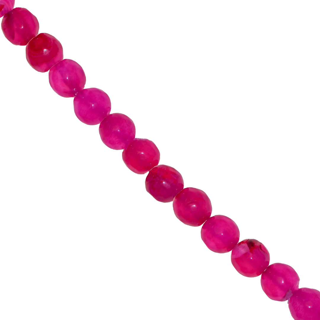 Agate Faceted, Fire Agate, Semi-Precious Stone, 8mm, Approx 46 pcs per strand, Available in Multiple Colours