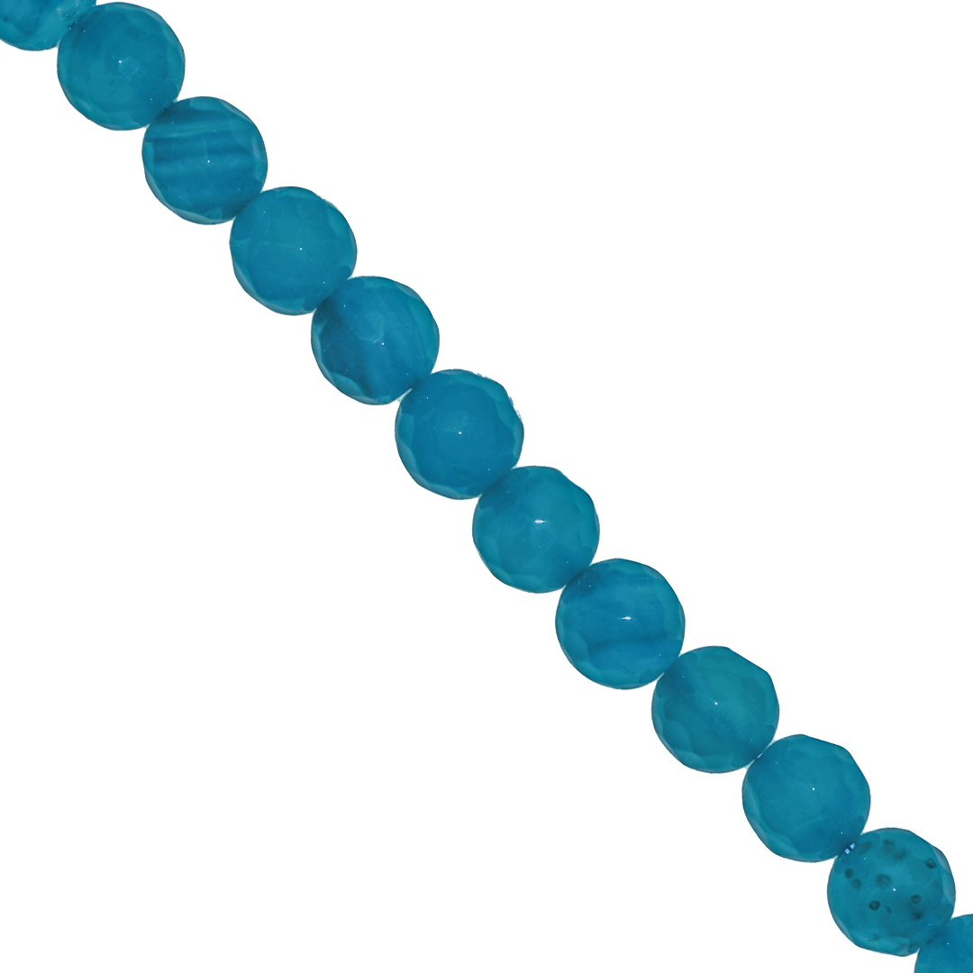 Agate Faceted, Fire Agate, Semi-Precious Stone, 8mm, Approx 46 pcs per strand, Available in Multiple Colours