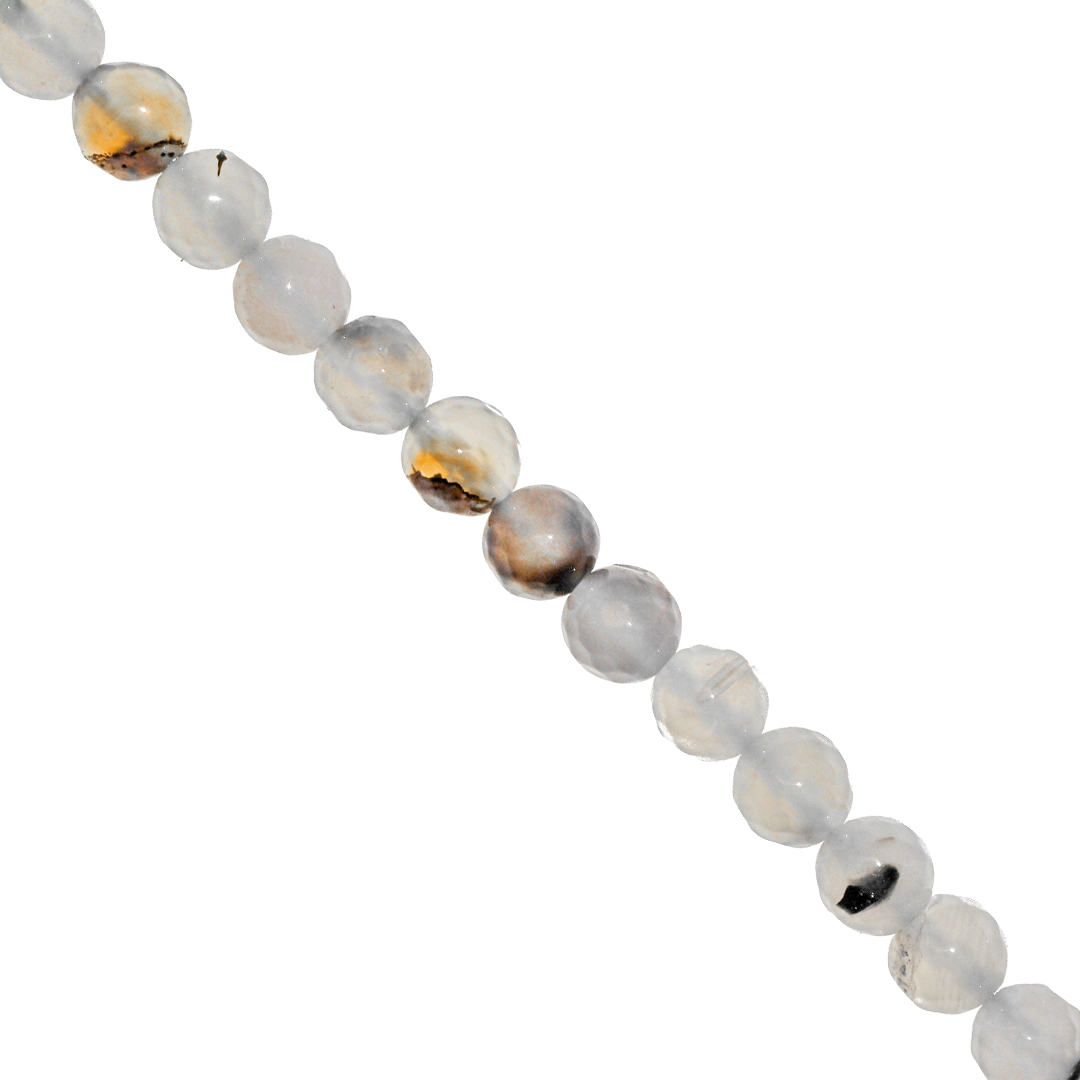 Agate Faceted, Fire Agate, Semi-Precious Stone, 8mm, Approx 46 pcs per strand, Available in Multiple Colours