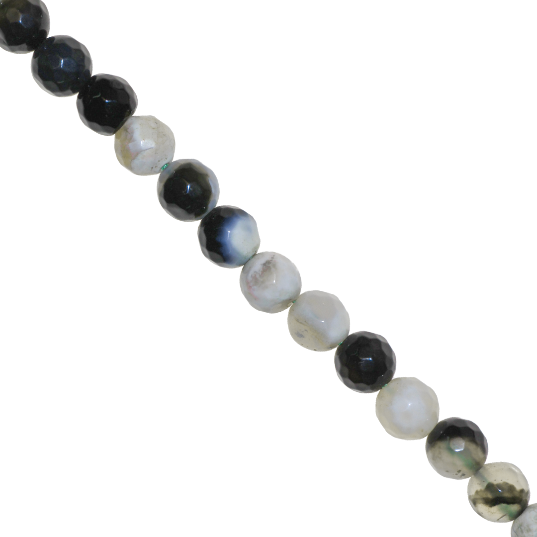 Agate Faceted, Fire Agate, Semi-Precious Stone, 8mm, Approx 46 pcs per strand, Available in Multiple Colours
