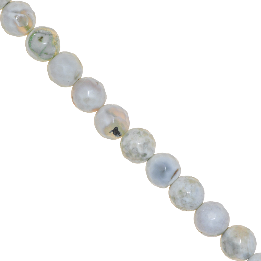 Agate Faceted, Fire Agate, Semi-Precious Stone, 8mm, Approx 46 pcs per strand, Available in Multiple Colours