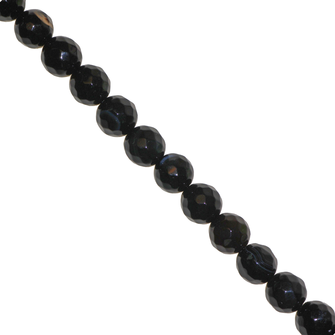 Agate Faceted, Fire Agate, Semi-Precious Stone, 8mm, Approx 46 pcs per strand, Available in Multiple Colours