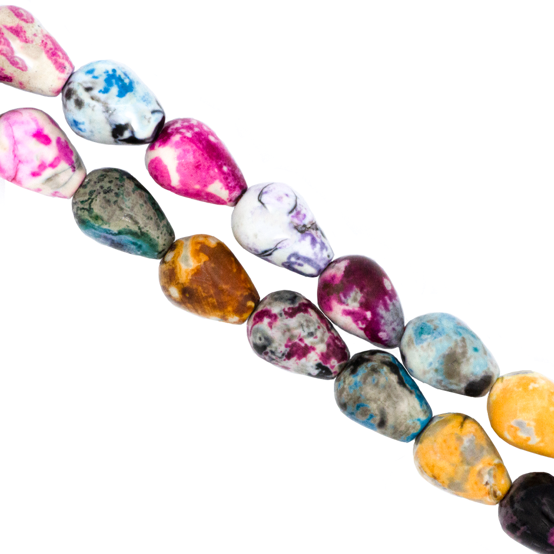 Candy Agate, Tear Drop, Semi-Precious Stone, 12mm x 8mm, Approx 32+ pcs per strand