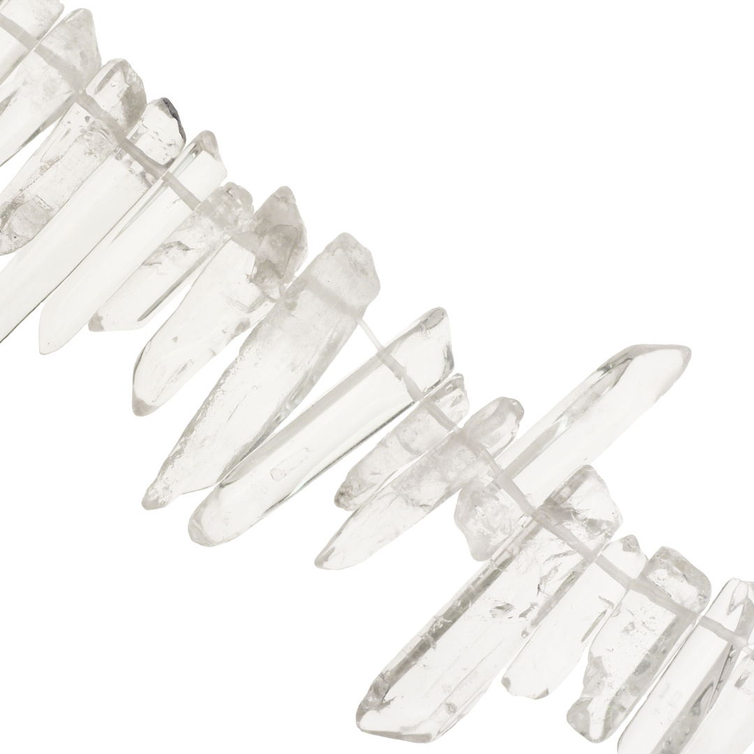 Crystal Quartz Point, Semi-Precious Stone, Approx 70 pcs per strand