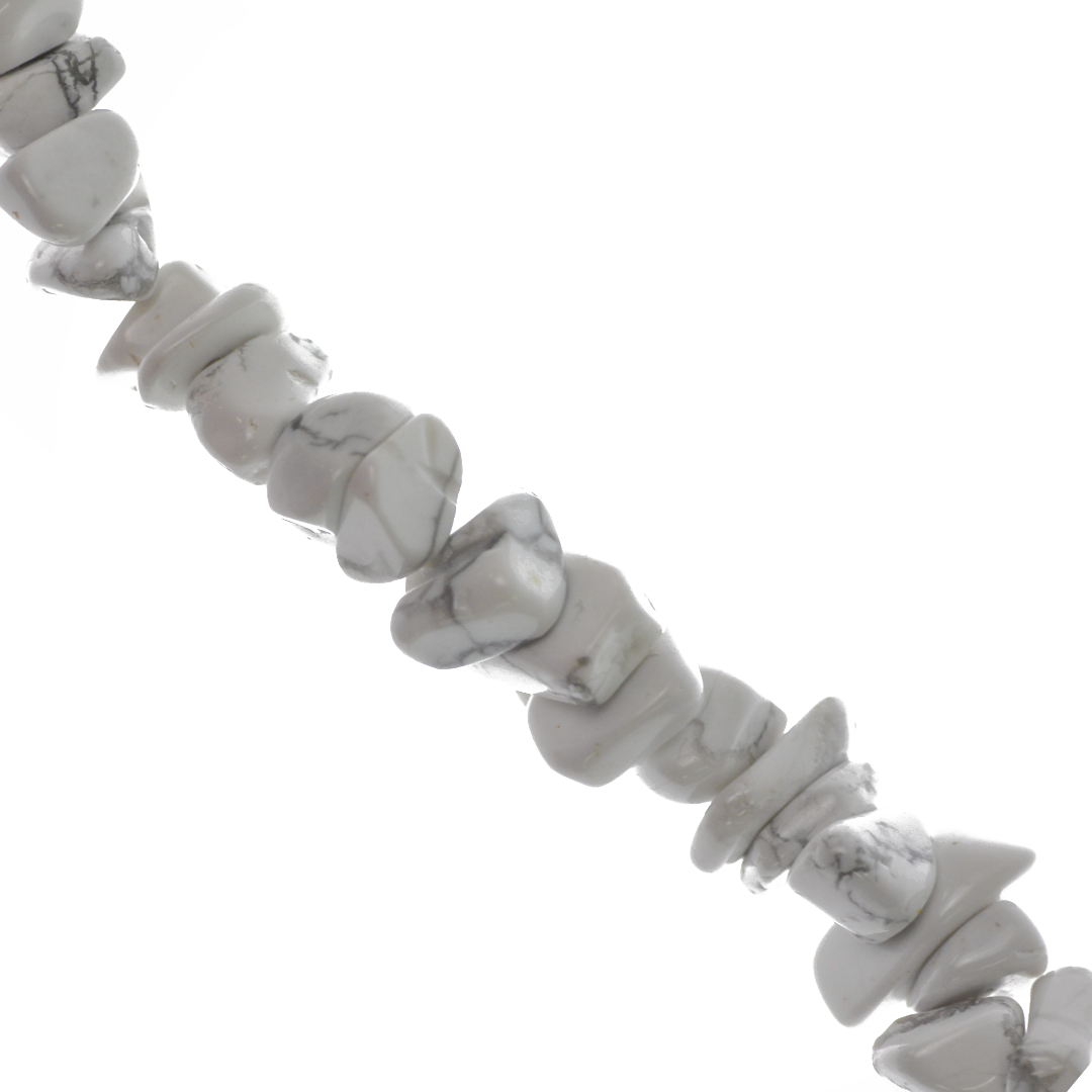 Chipped Howlite, Large, Semi-Precious Stone, Approx 150+ pcs per strand