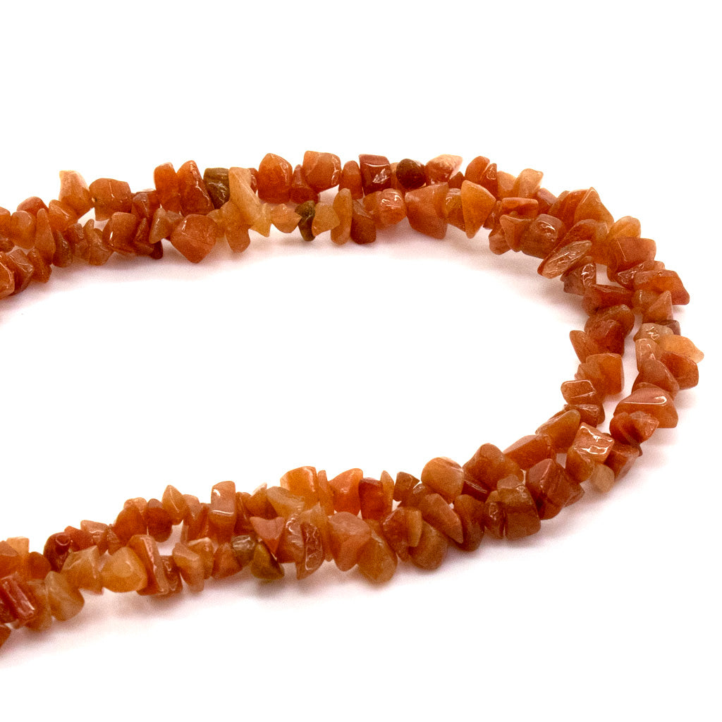 Chipped Red Aventurine, Semi-Precious Stone, Approx. 300 pcs per strand